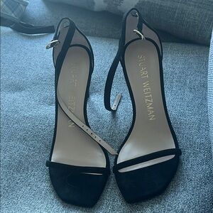 Stuart Weitzman Black Ankle Strap Heels size 7